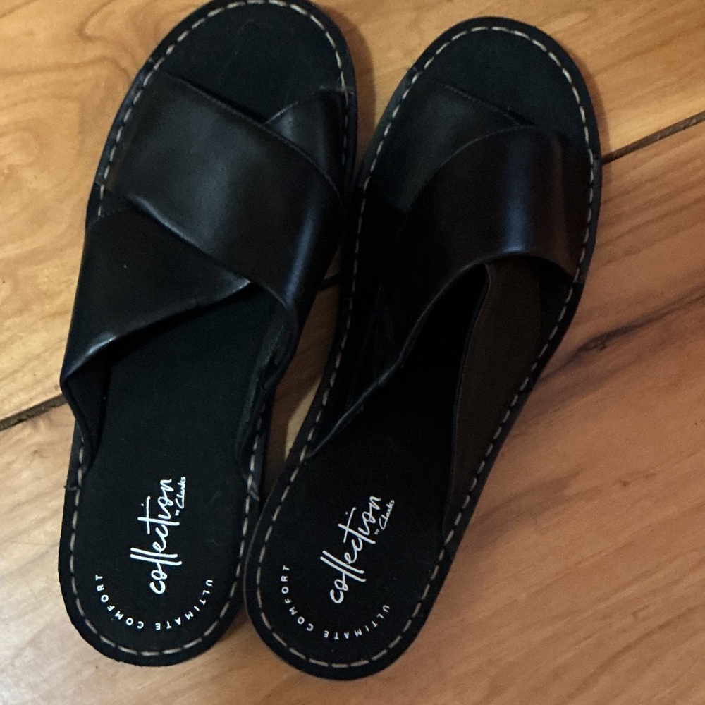 Collection B Elegant Black Sandals Sz 8